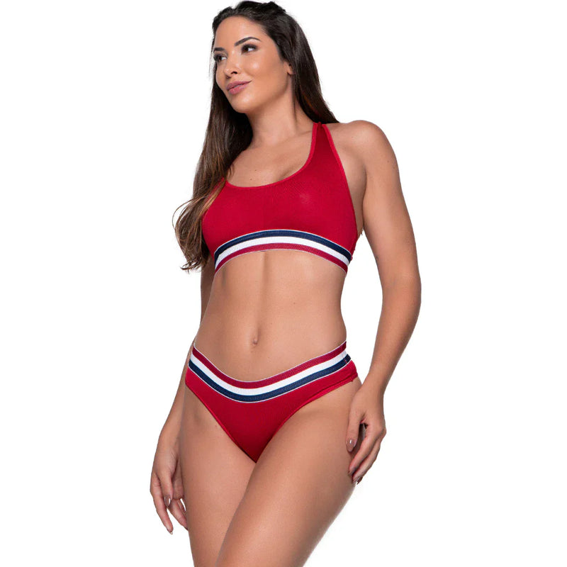 Conjunto Bravaa Store Lingerie Calcinha e Top Elastico