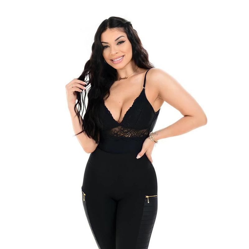 Calça Preta Montaria Gorgurinho Leggings Cintura Alta Com Couro Sintético