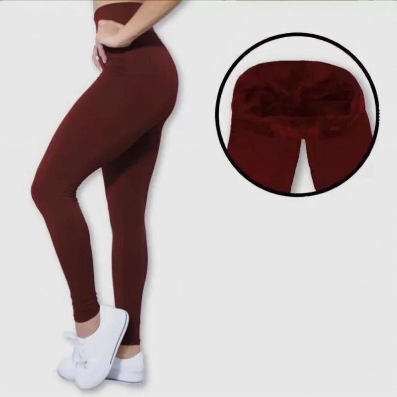 Calca Leg Peluciada Feminina Flanelada Termica Inverno