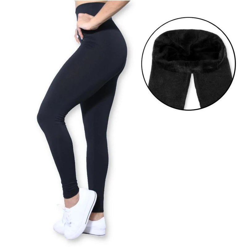 Calca Leg Peluciada Feminina Flanelada Termica Inverno