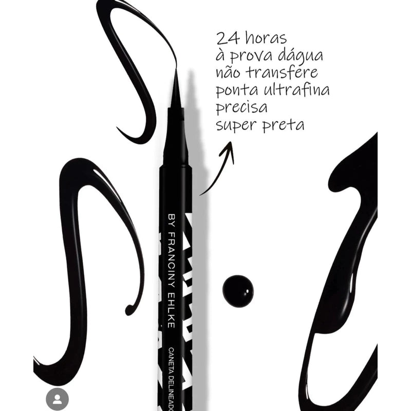 Caneta Delineadora Fran by Franciny Ehlke Pullpen Preto 9g