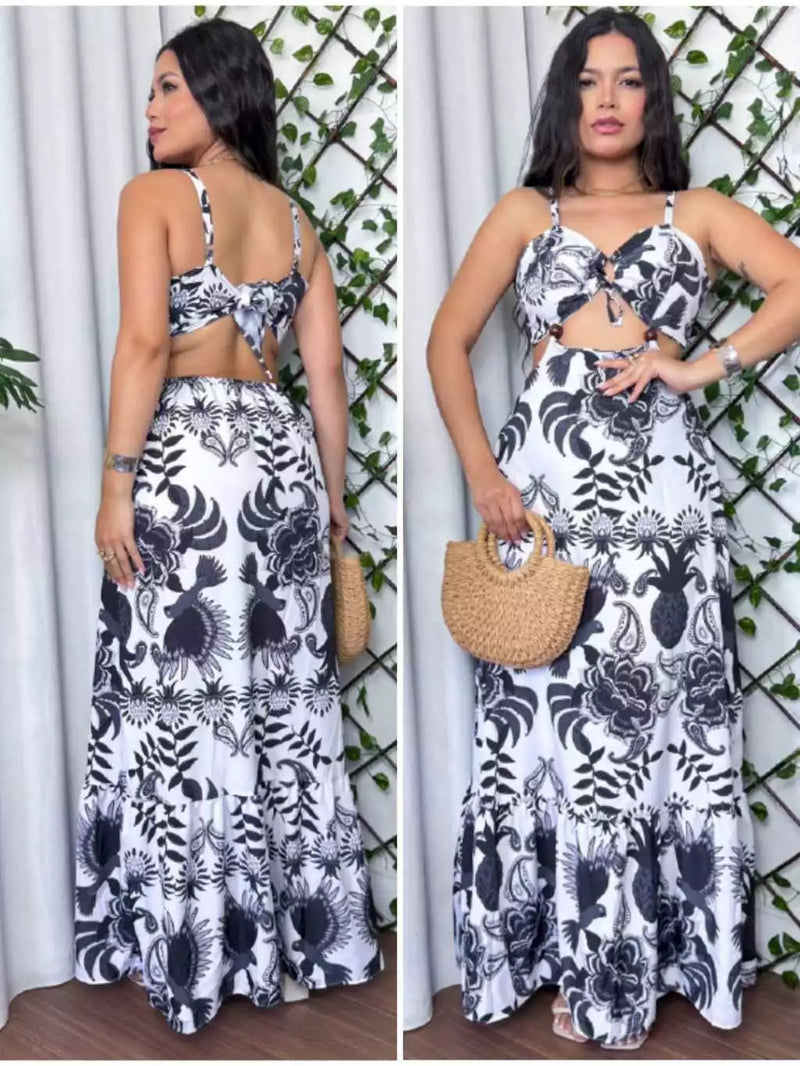 Vestido Longo Estampado Feminino – Inspiração Exclusiva FARM