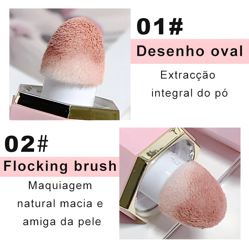 Gecomomo Creme Blush Líquido 6 Cores Veludo Liso Mate Rosa