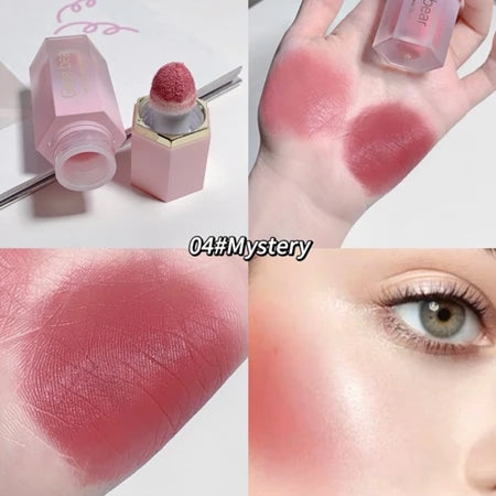 Gecomomo Creme Blush Líquido 6 Cores Veludo Liso Mate Rosa