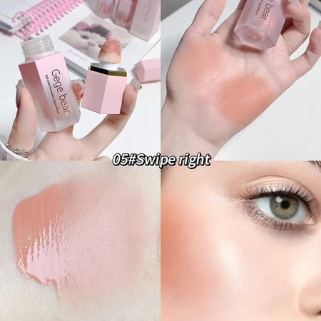 Gecomomo Creme Blush Líquido 6 Cores Veludo Liso Mate Rosa