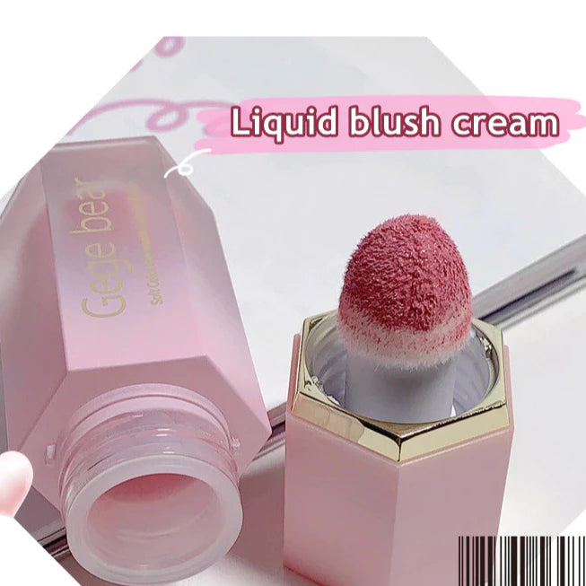 Gecomomo Creme Blush Líquido 6 Cores Veludo Liso Mate Rosa