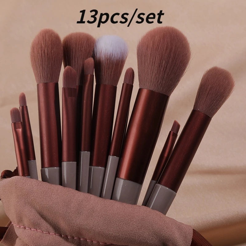 Conjunto De Pincéis De Maquiagem De 13 Unidades , Um Completo De Tinta super Macia Para Os Olhos , Acessível , Portátil