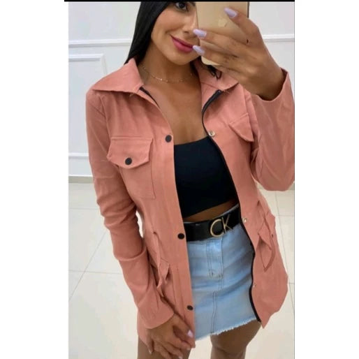 PARKA Casaco Feminino Bengaline Sobretudo Jaqueta de Frio Moda Blogueira