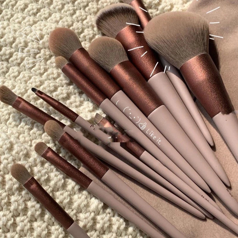 Conjunto De Pincéis De Maquiagem De 13 Unidades , Um Completo De Tinta super Macia Para Os Olhos , Acessível , Portátil