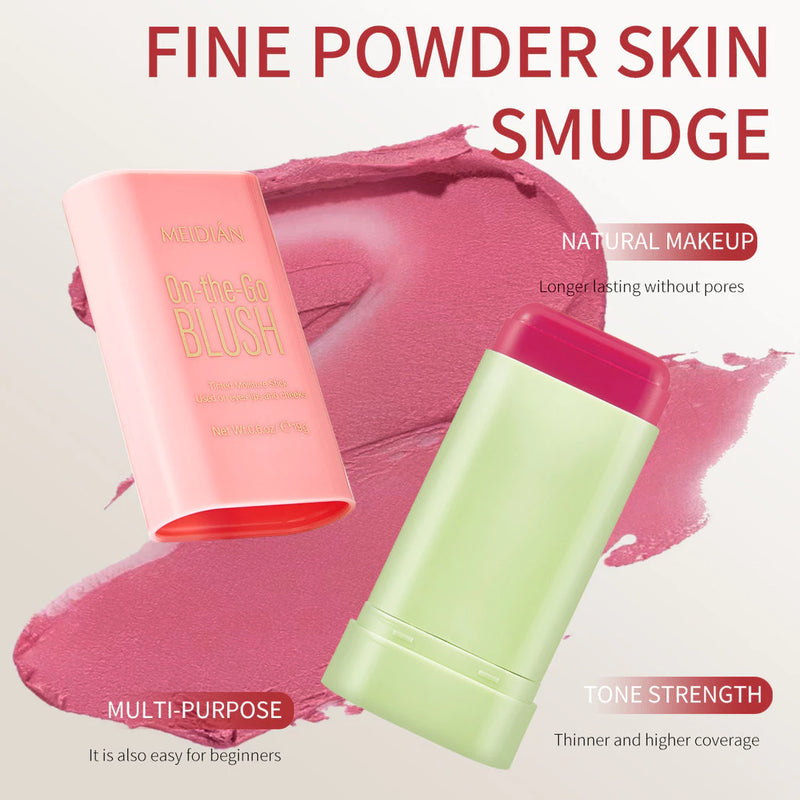 Pó blusher stick , Maquiagem Nua natural , Reparo facial , Cor De Destaque , rouge , Em